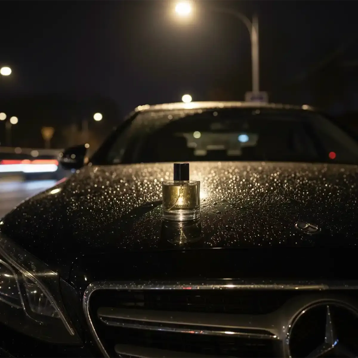 ÉCLATAUR KNIGHT clean men's cologne bottle, matte black cap with gold detail