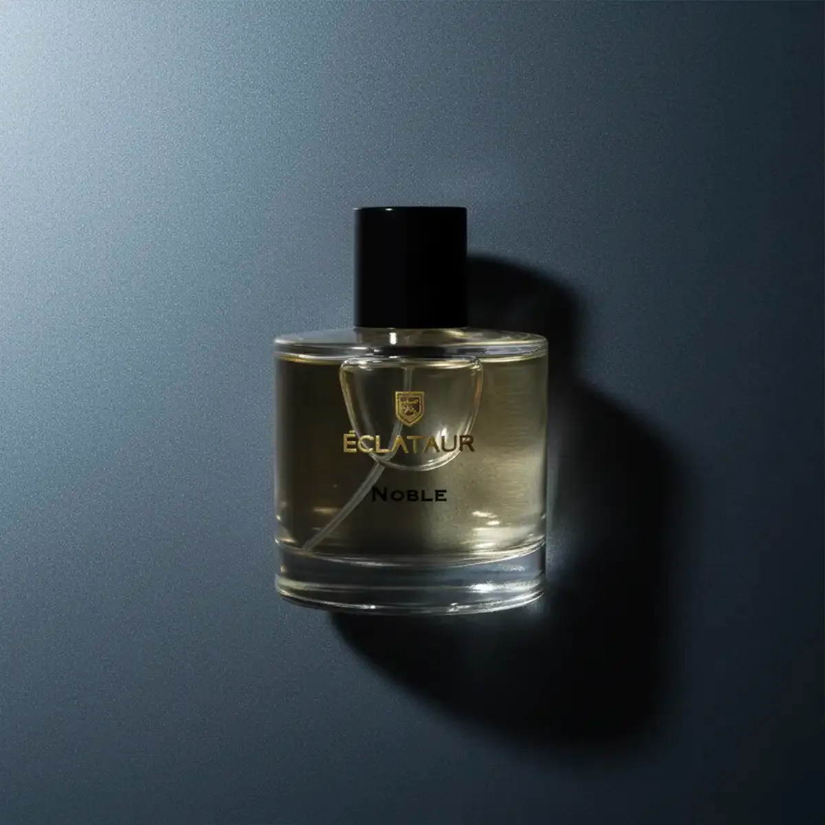 ÉCLATAUR NOBLE citrus woody fragrance for men bottle, matte black cap with gold detail